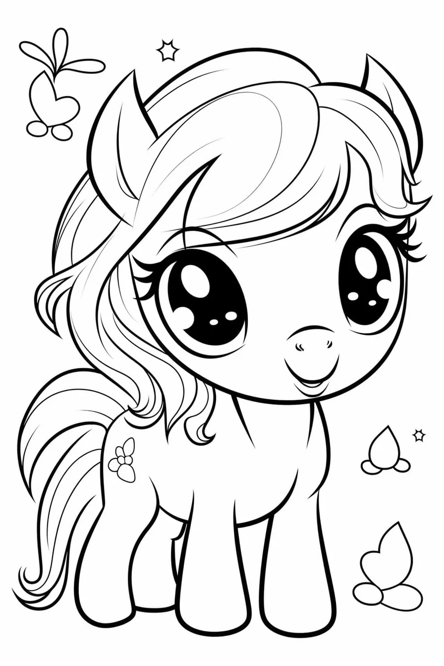 Baby horse coloring pages