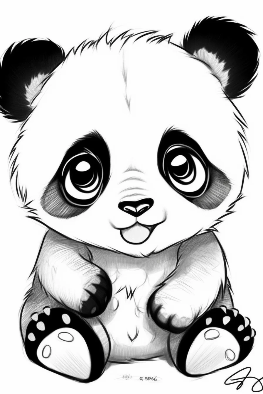 Baby panda coloring pages free printable