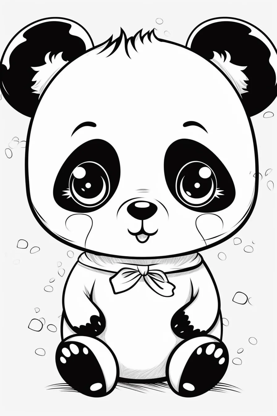 Baby panda coloring pages printable