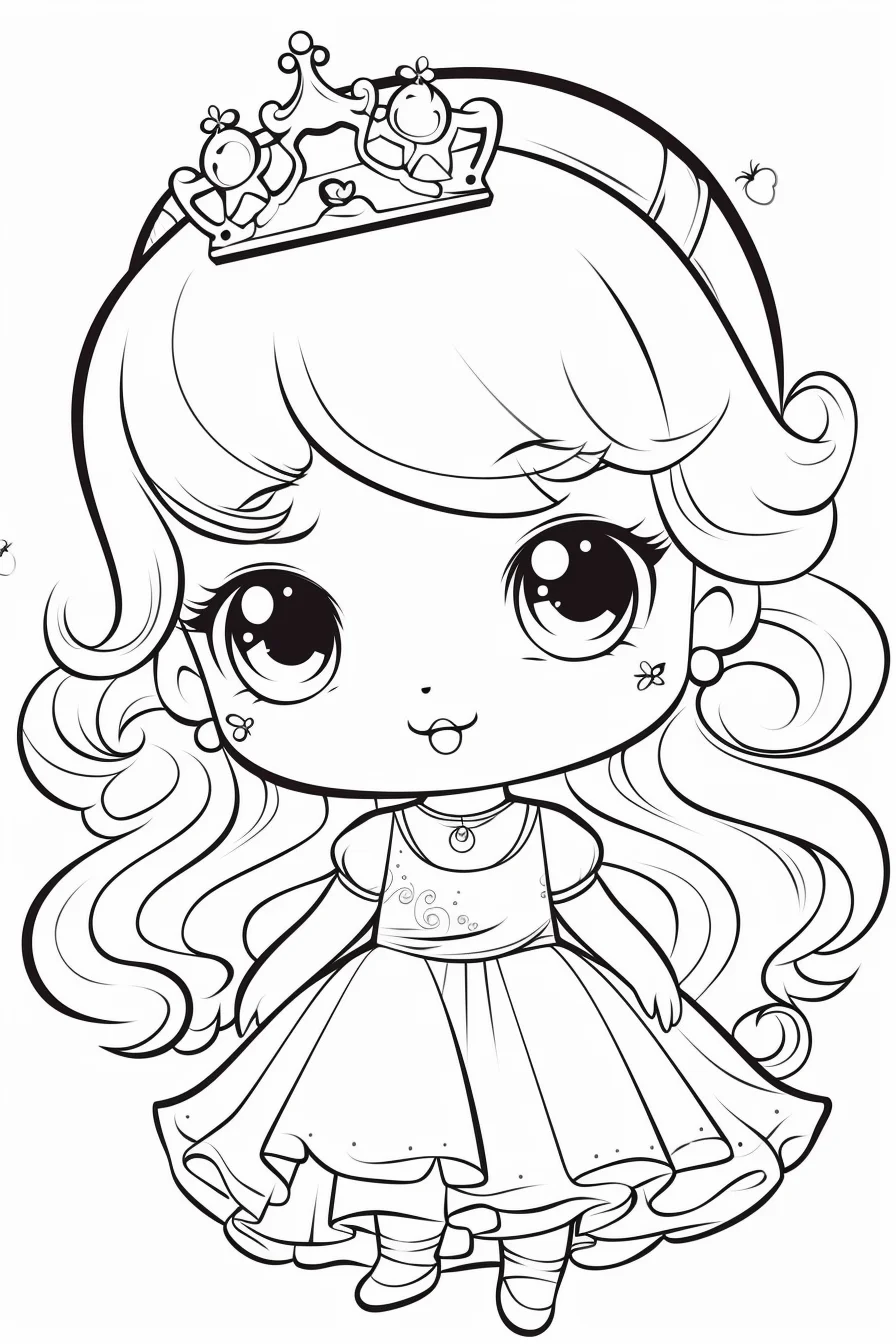 Baby princess coloring pages for kids free printable