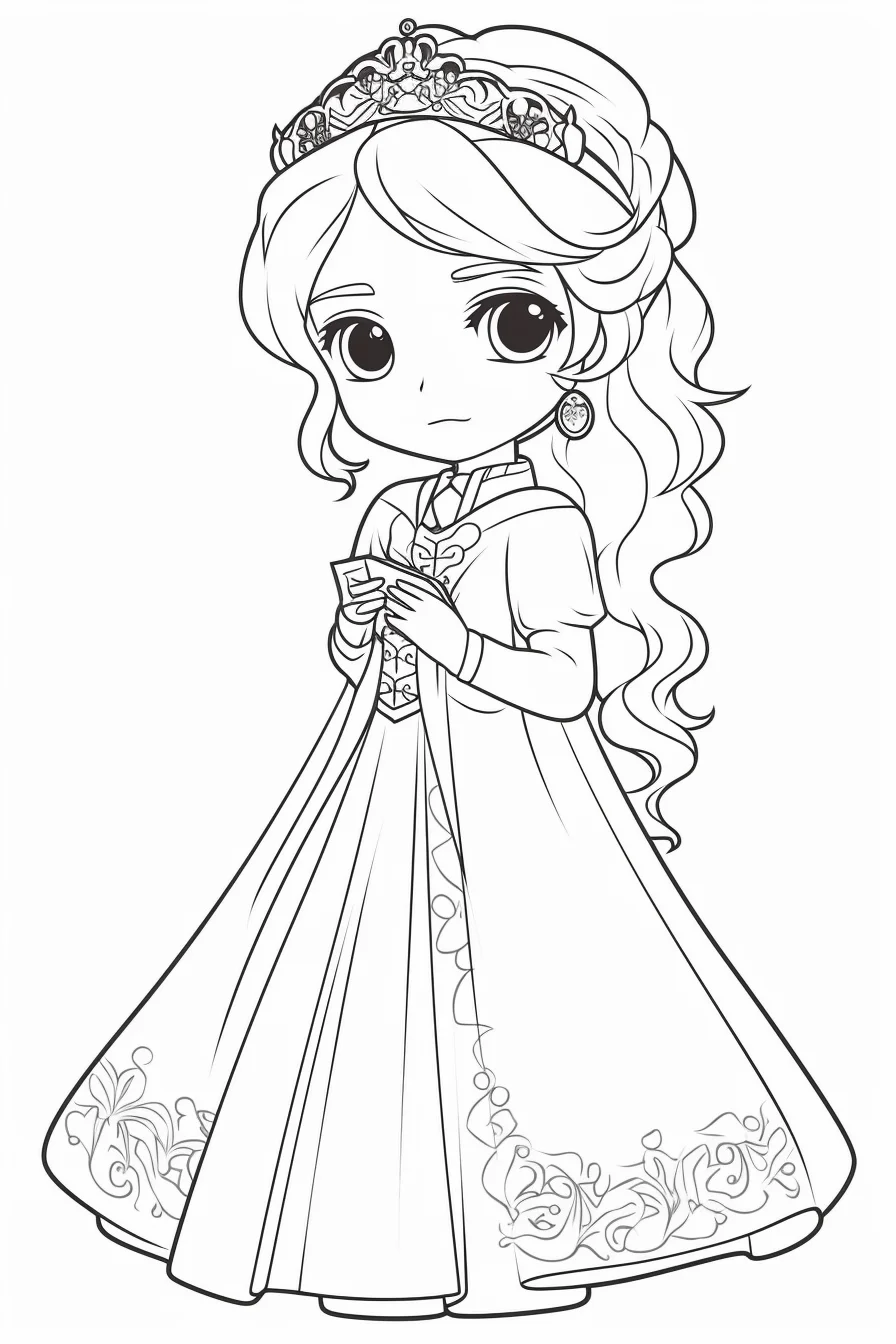Baby princess coloring pages