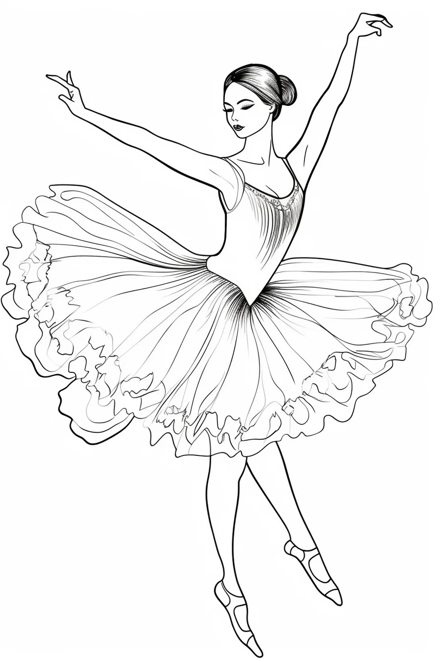 Ballerina coloring pages printable