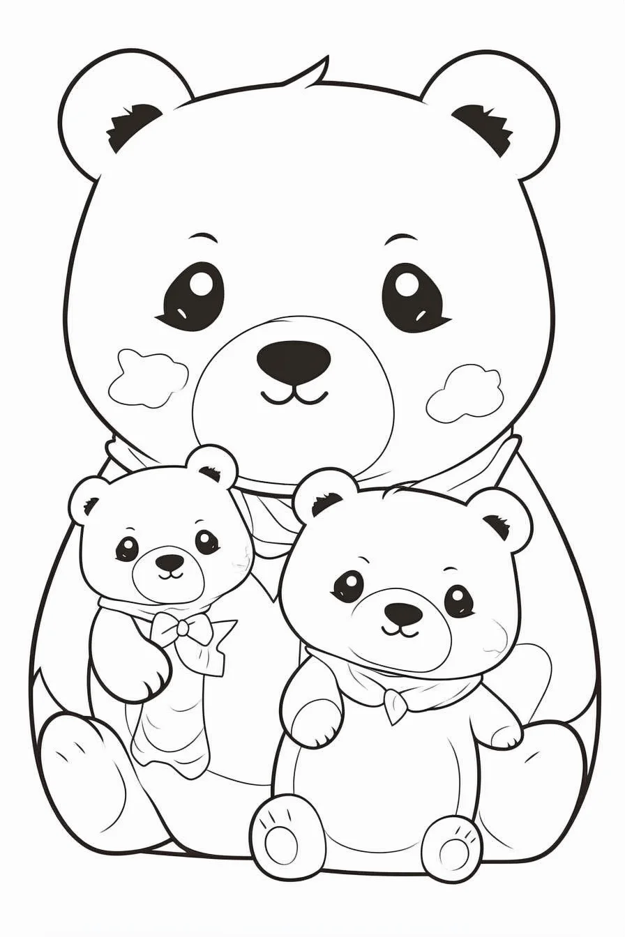 Bear Coloring Pages for Adults