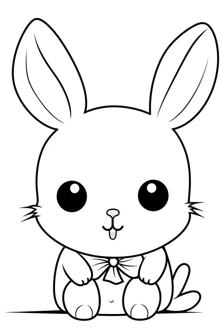 Bunny spring coloring pages