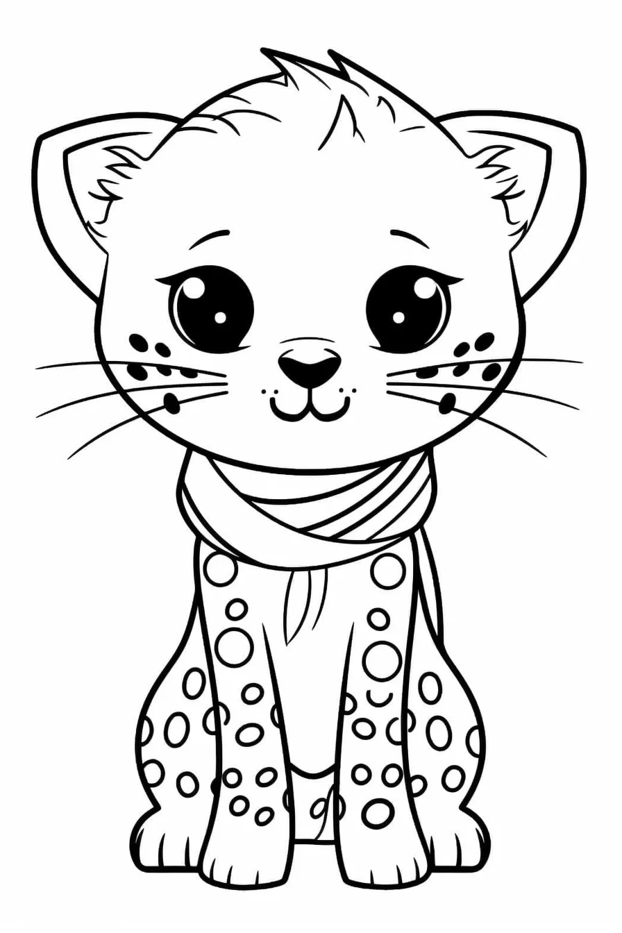 Cheetah Coloring Pages for Kids Free Printable