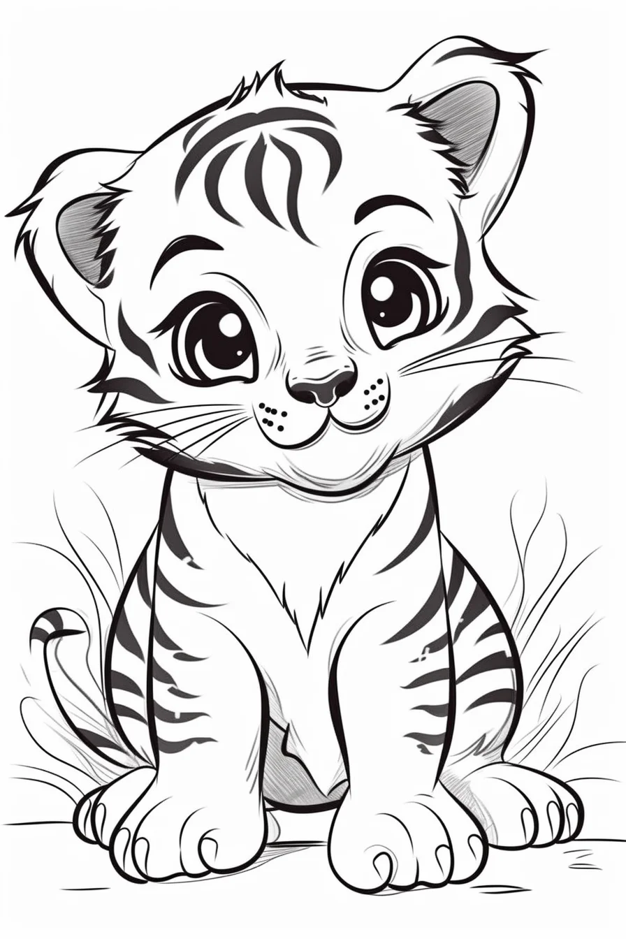 Coloring Sheet Baby Tiger Coloring Sheet Baby Tiger
