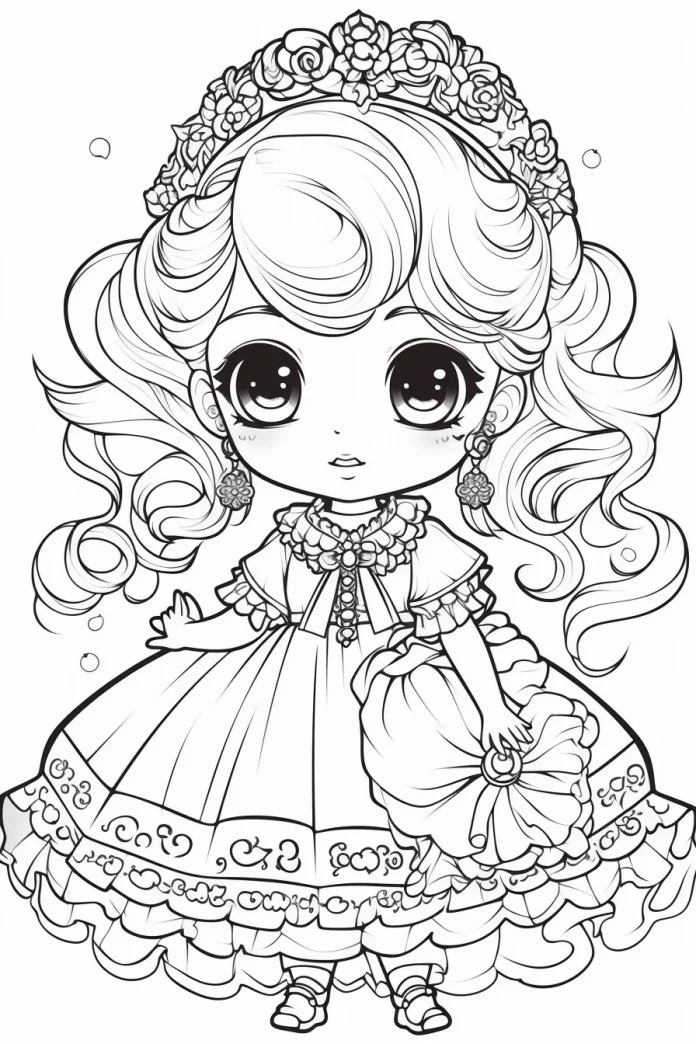 Cute Baby princess coloring pages free