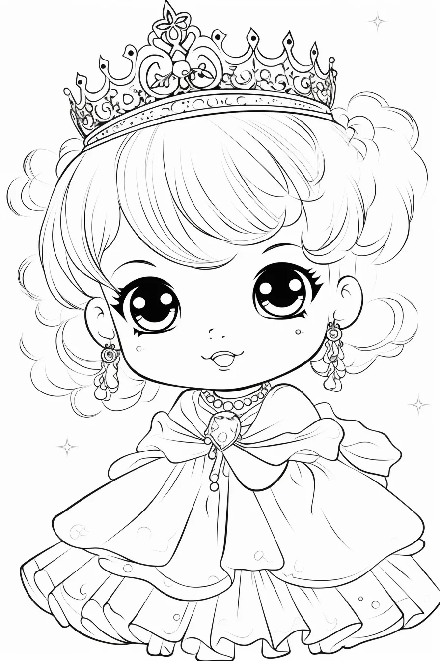 Cute Baby princess coloring pages printable