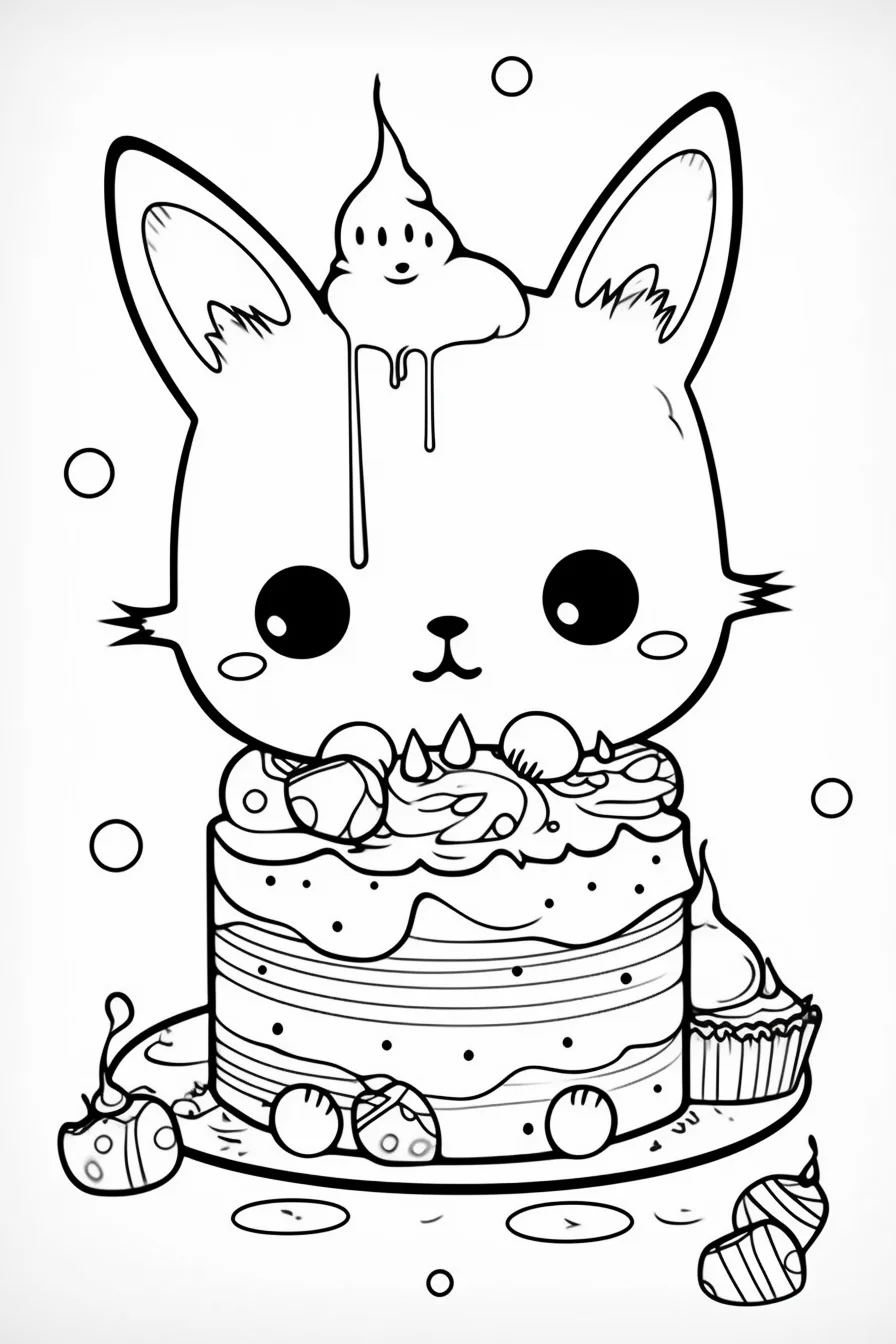 Cute Birthday Coloring Pages