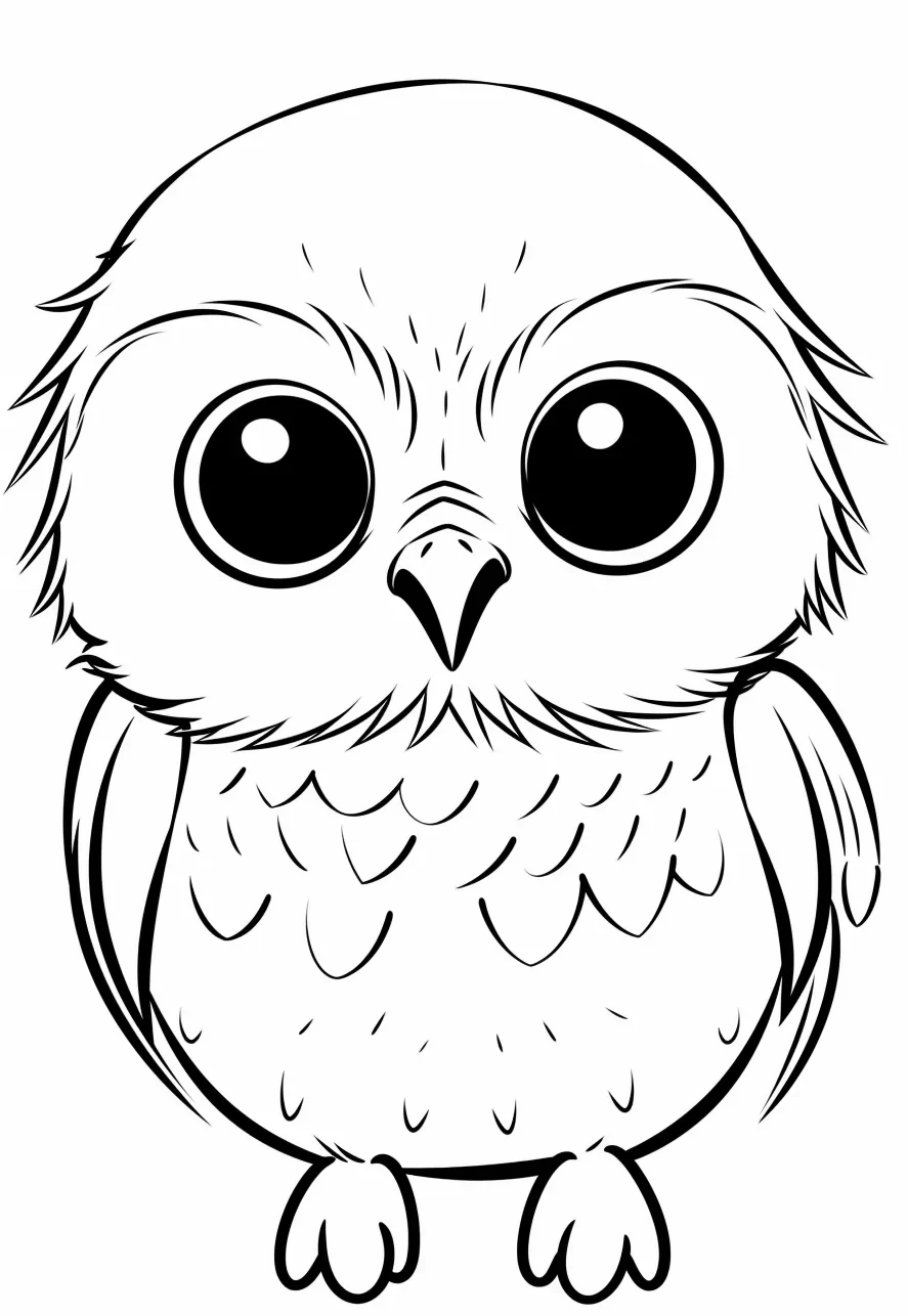 Cute Easy Bird Coloring Pages