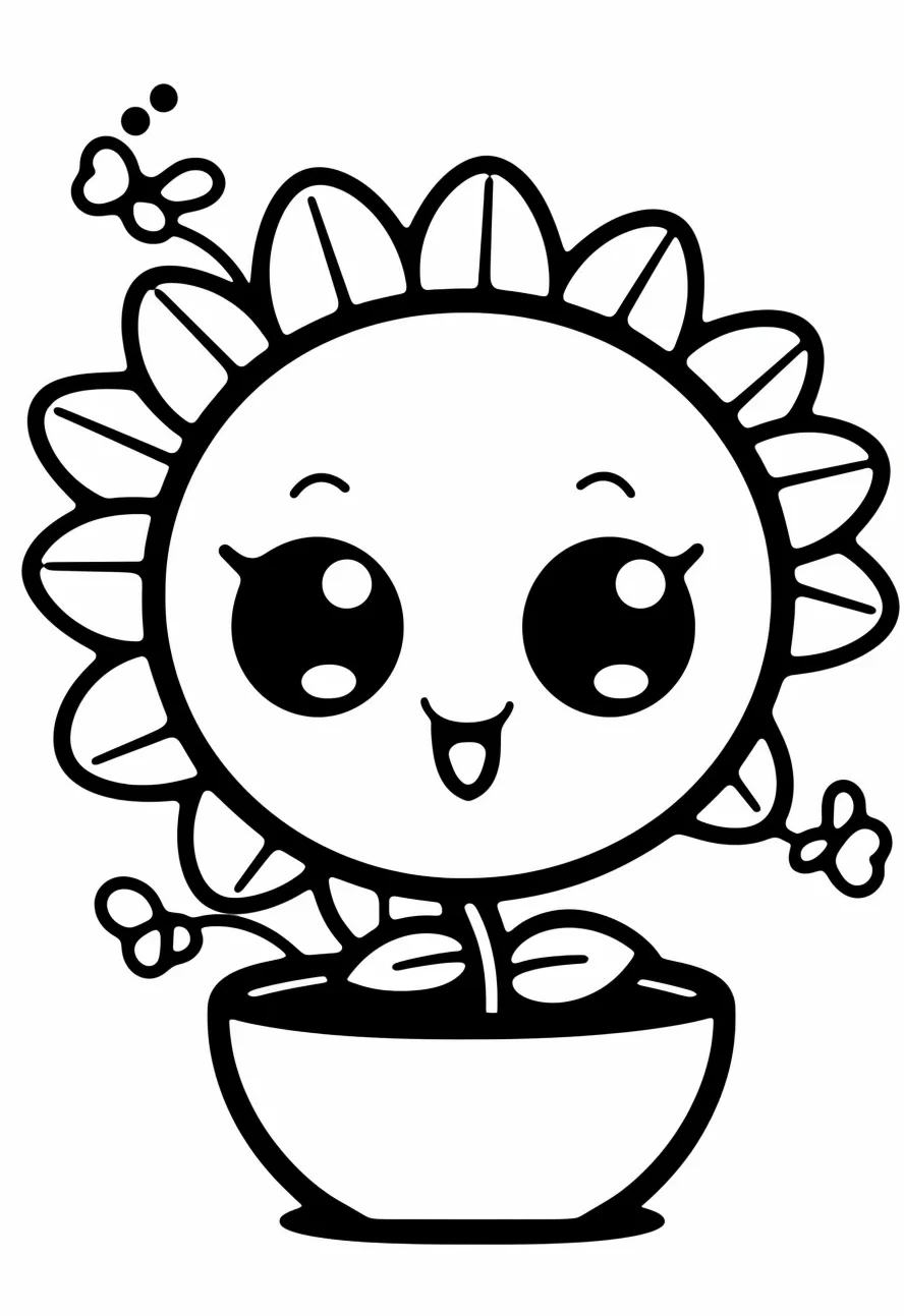 Cute Flower Coloring Pages for Kids Free Printable