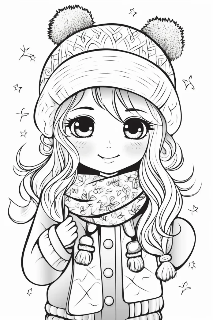 Cute Girl Coloring Pages for Kids
