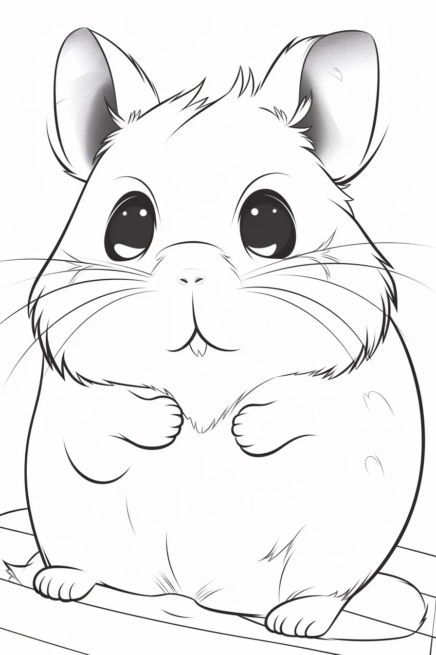 Cute Hamster Cage Coloring Pages