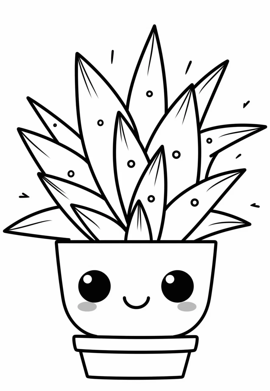 Cute Plant Coloring Pages