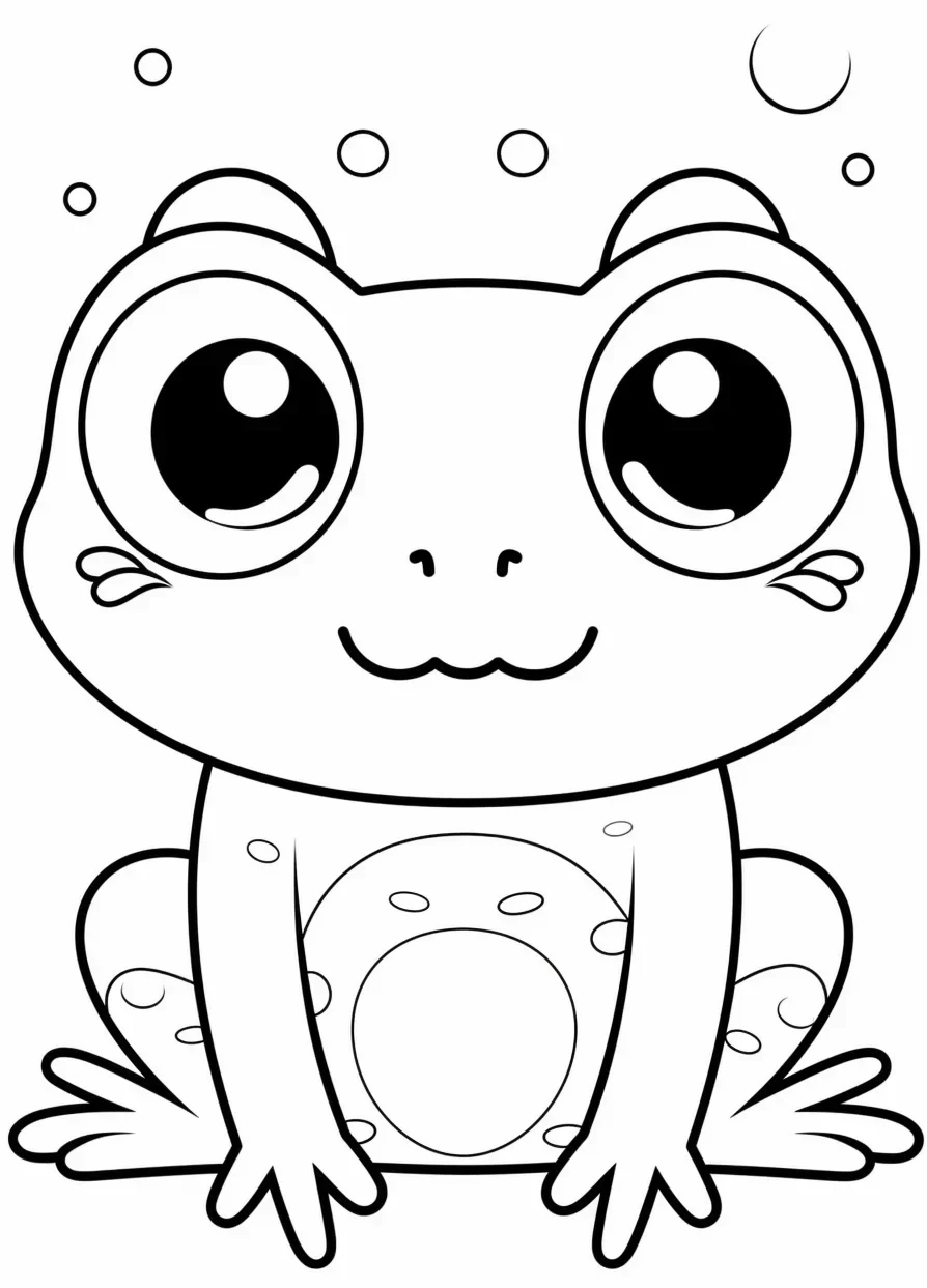 Cute Printable Frog Coloring Pages