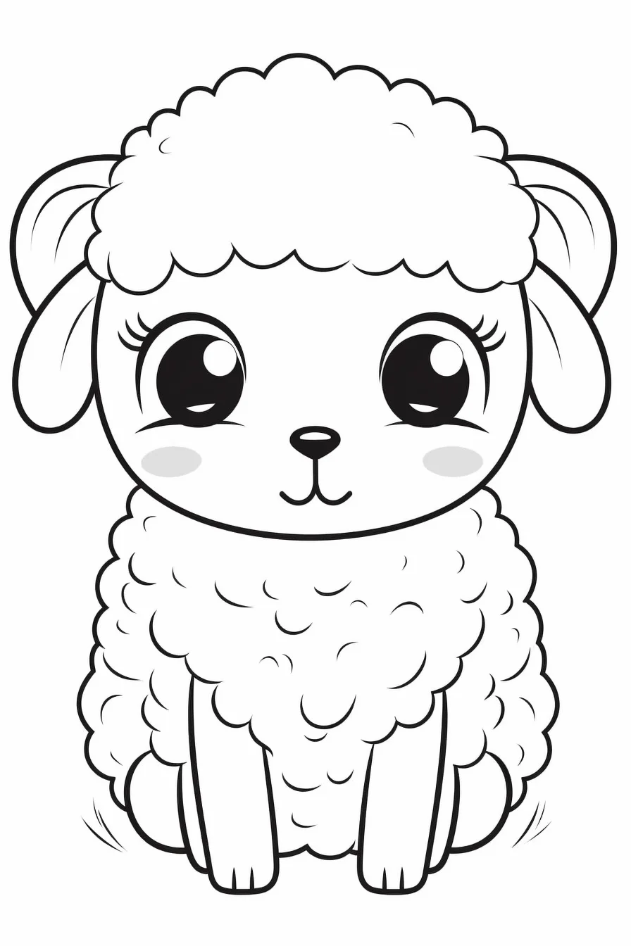 Cute Sheep Coloring Pages