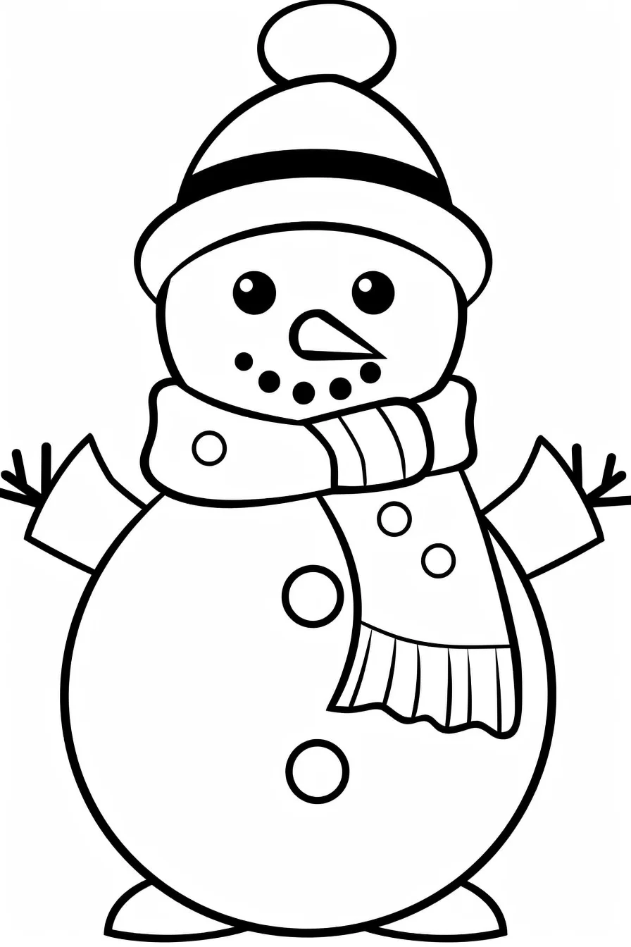 Cute Snowman Coloring Pages