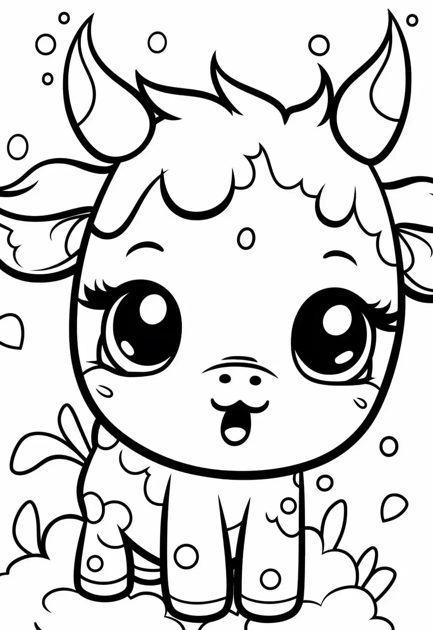 Cute Strawberry Cow Coloring Pages