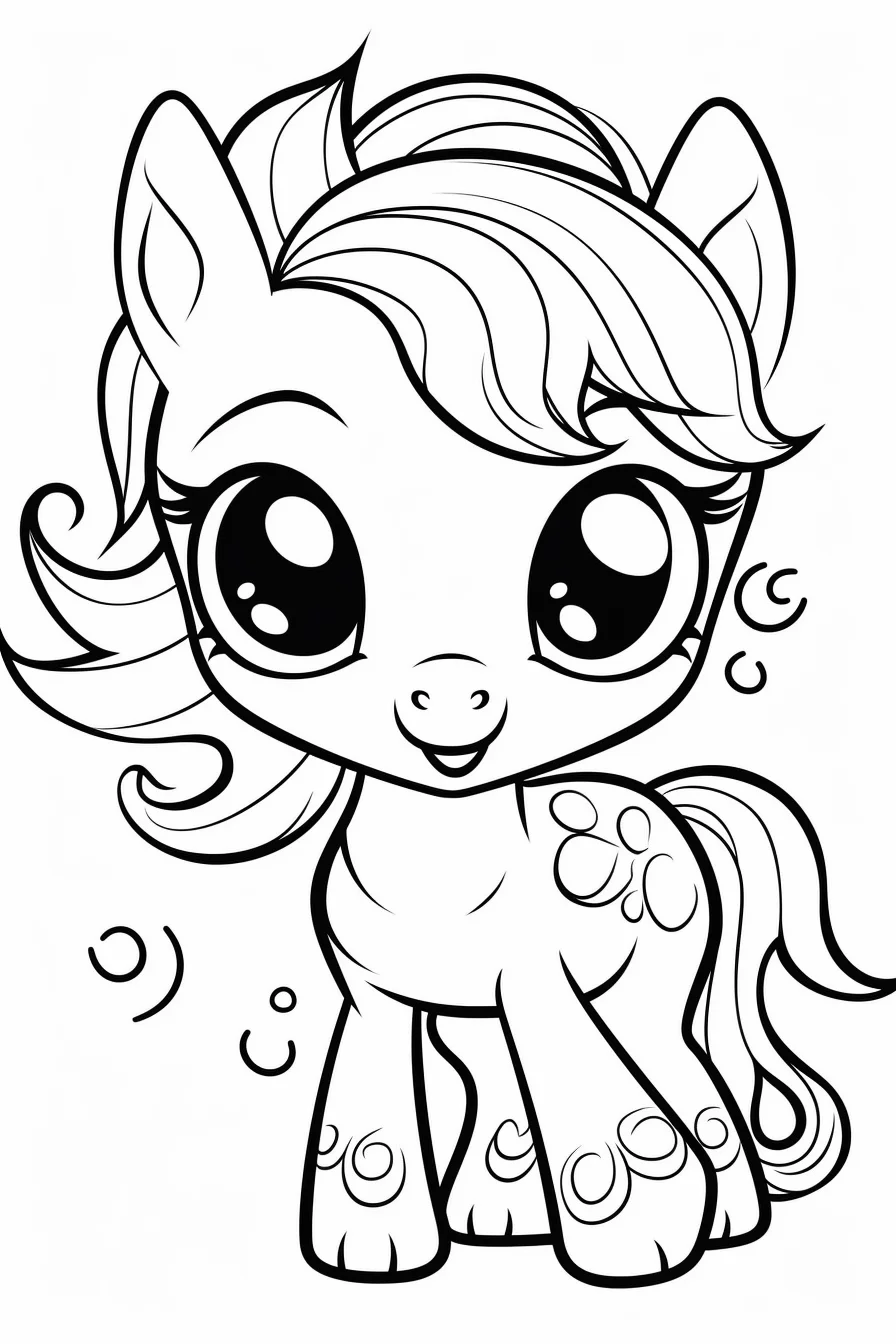 Cute baby horse coloring pages