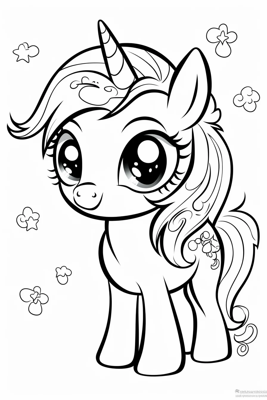 Cute baby my little pony coloring pages printable free