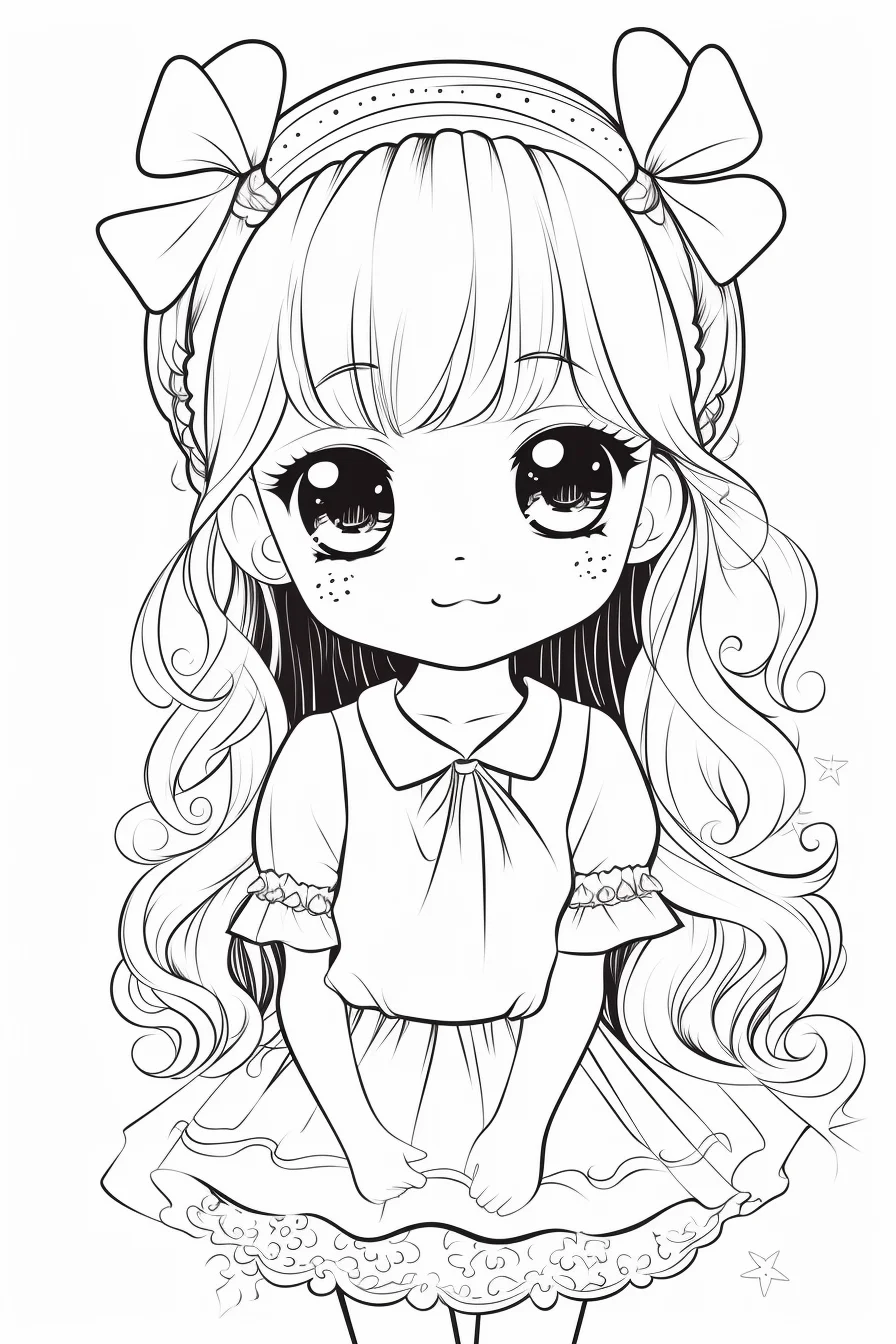 Cute girl coloring pages free printable easy