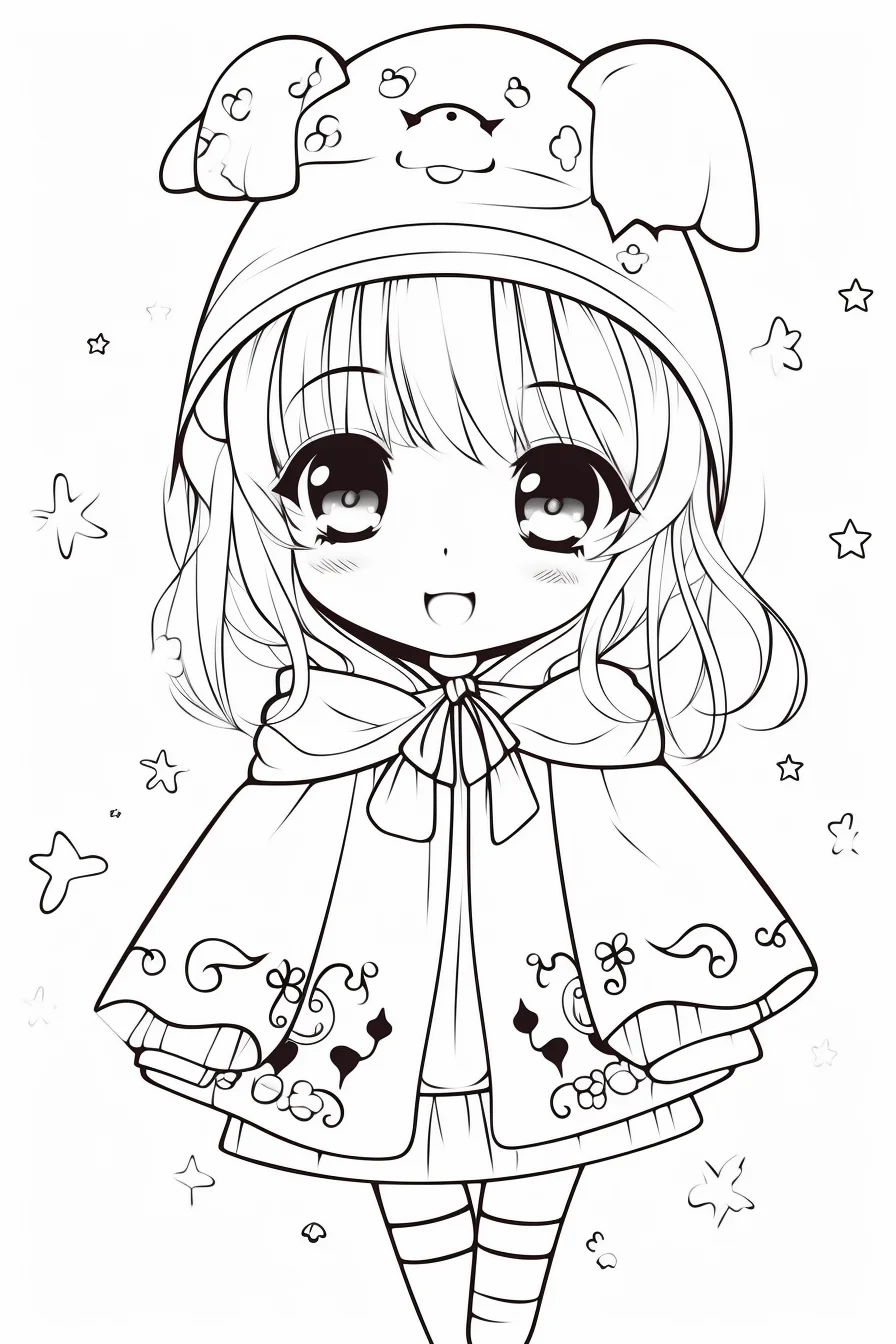 Cute girl coloring pages