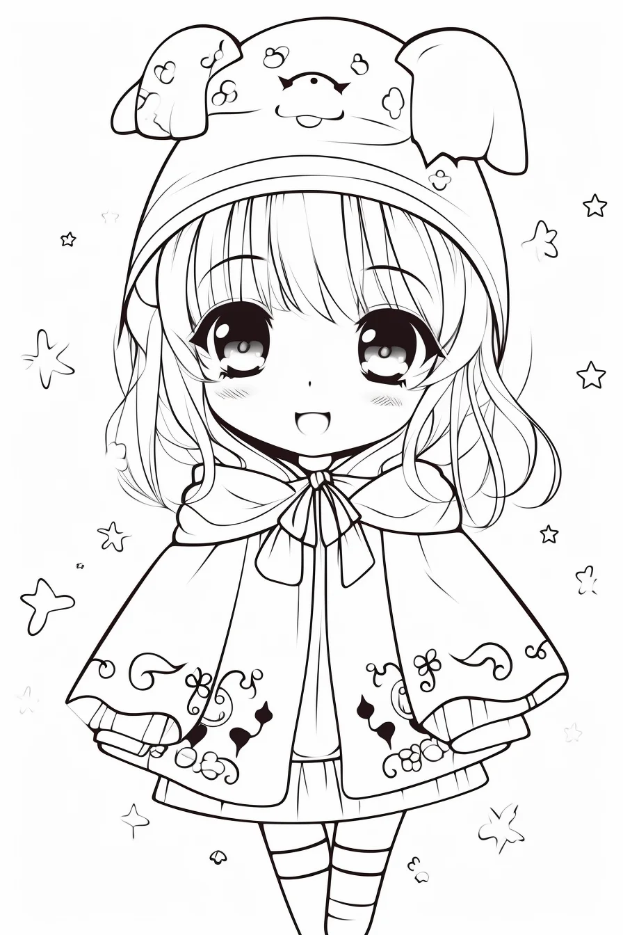 Easy Cute Girl Coloring Pages Free Printable