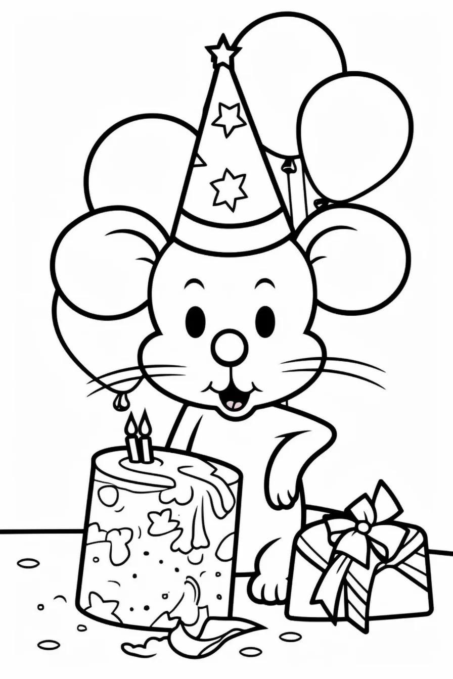 Cute happy birthday coloring pages