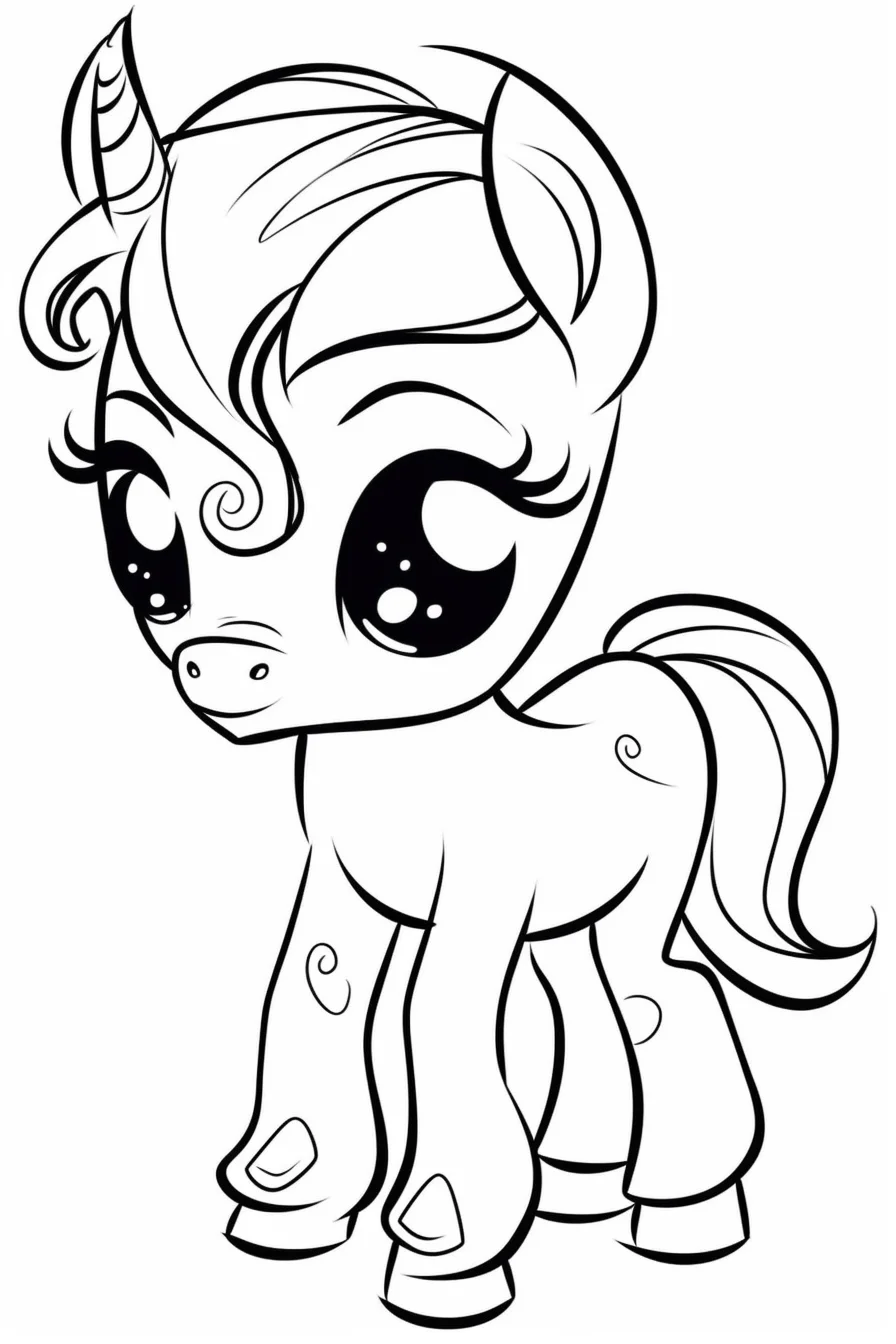 Cute horse coloring pages free printable
