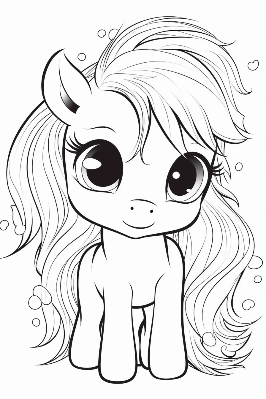 Cute horse coloring pages
