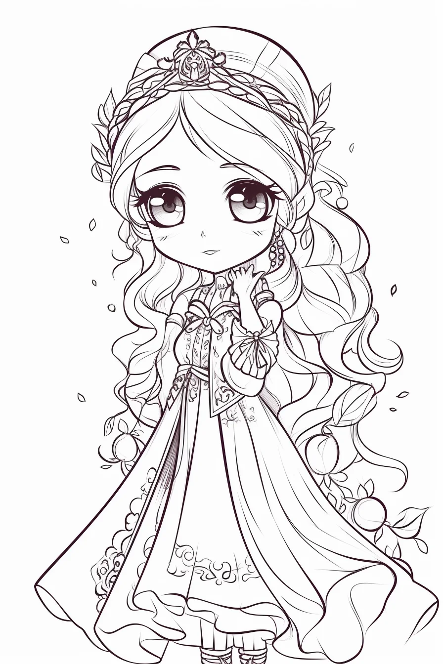 Cute princess coloring pages free printable