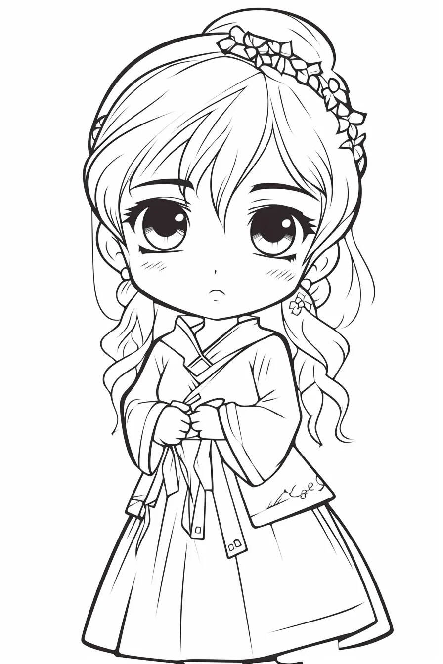 Cute princess coloring pages free