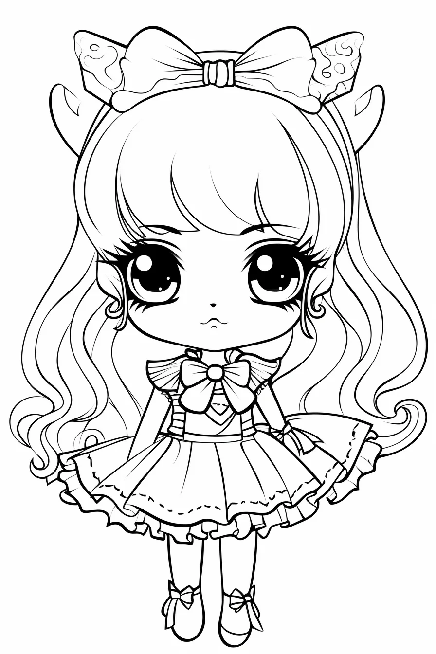 Doll Coloring Pages for Girls Free Printable