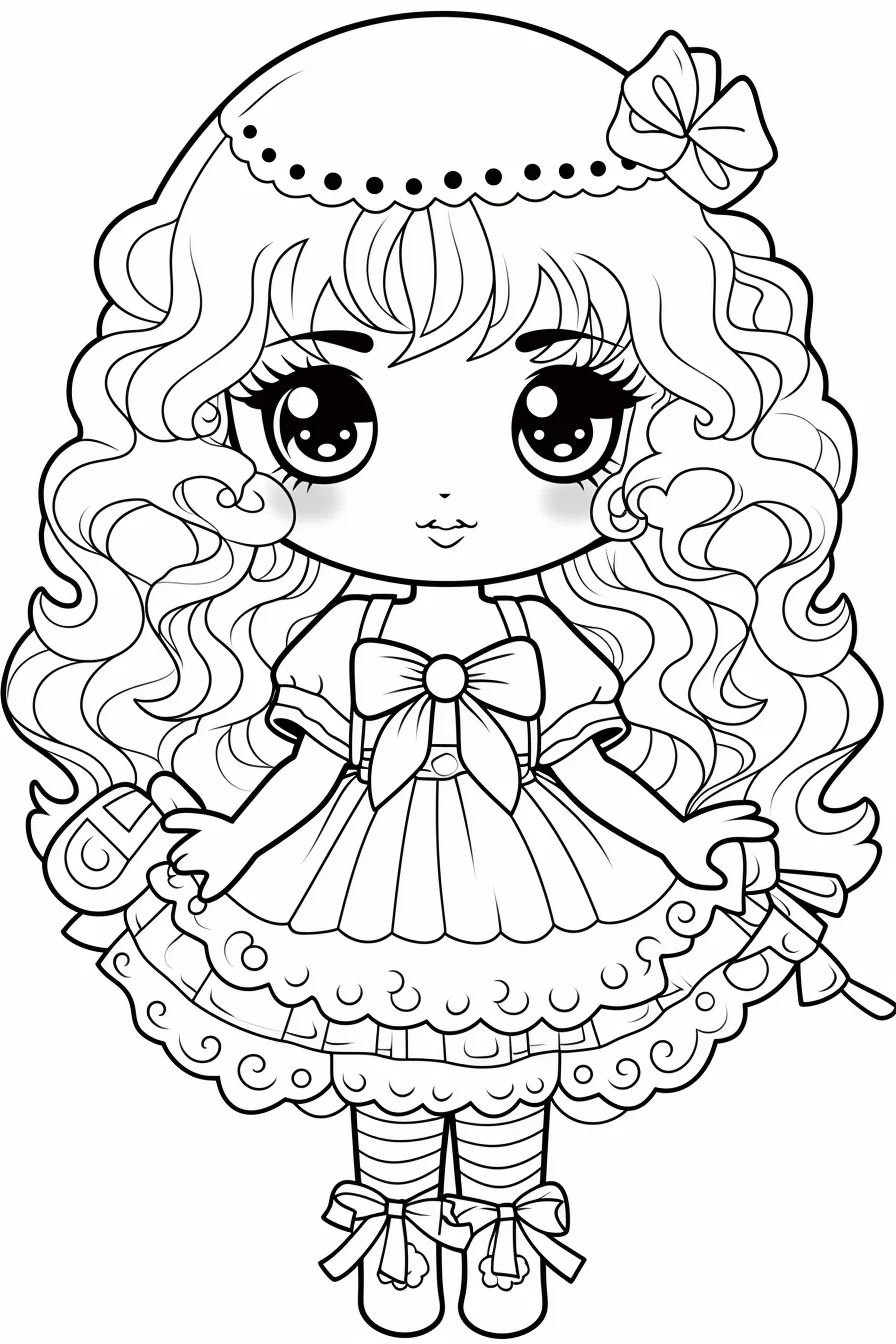 Doll Coloring Pages for Girls Free
