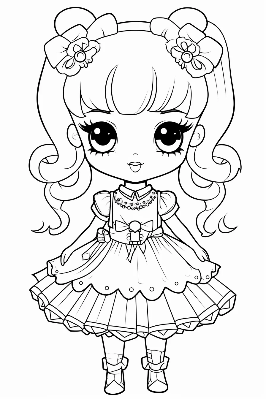 Doll Coloring Pages for Girls Printable