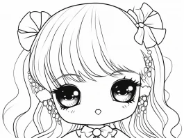 Doll coloring pages for adults