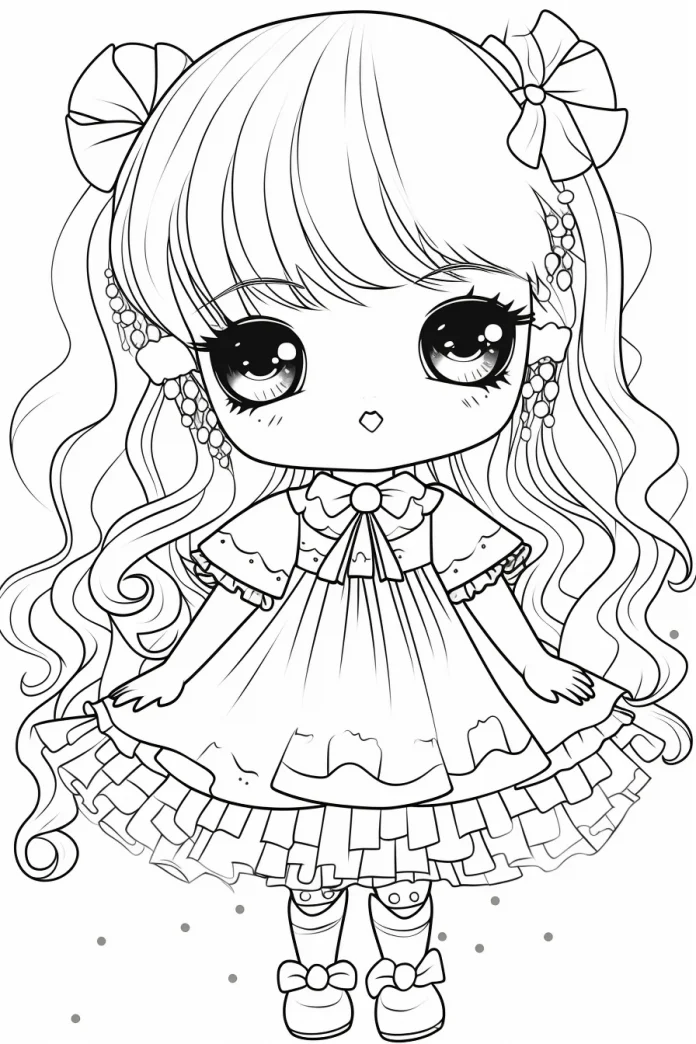 Doll coloring pages for adults