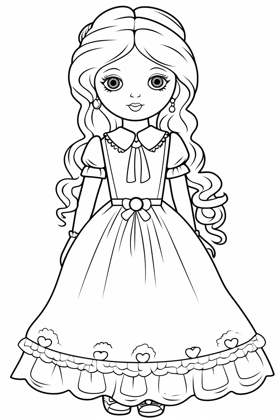 Doll coloring pages to print