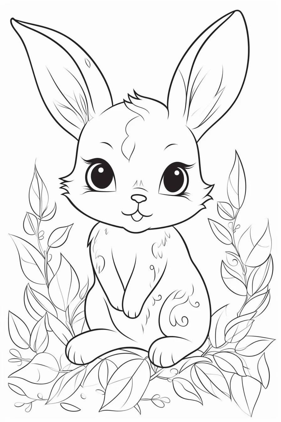 Easy Baby Bunny Bunny Coloring Pages