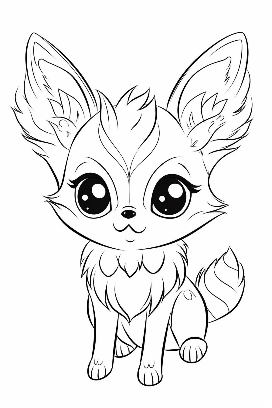 Easy Cute Animal Coloring Pages