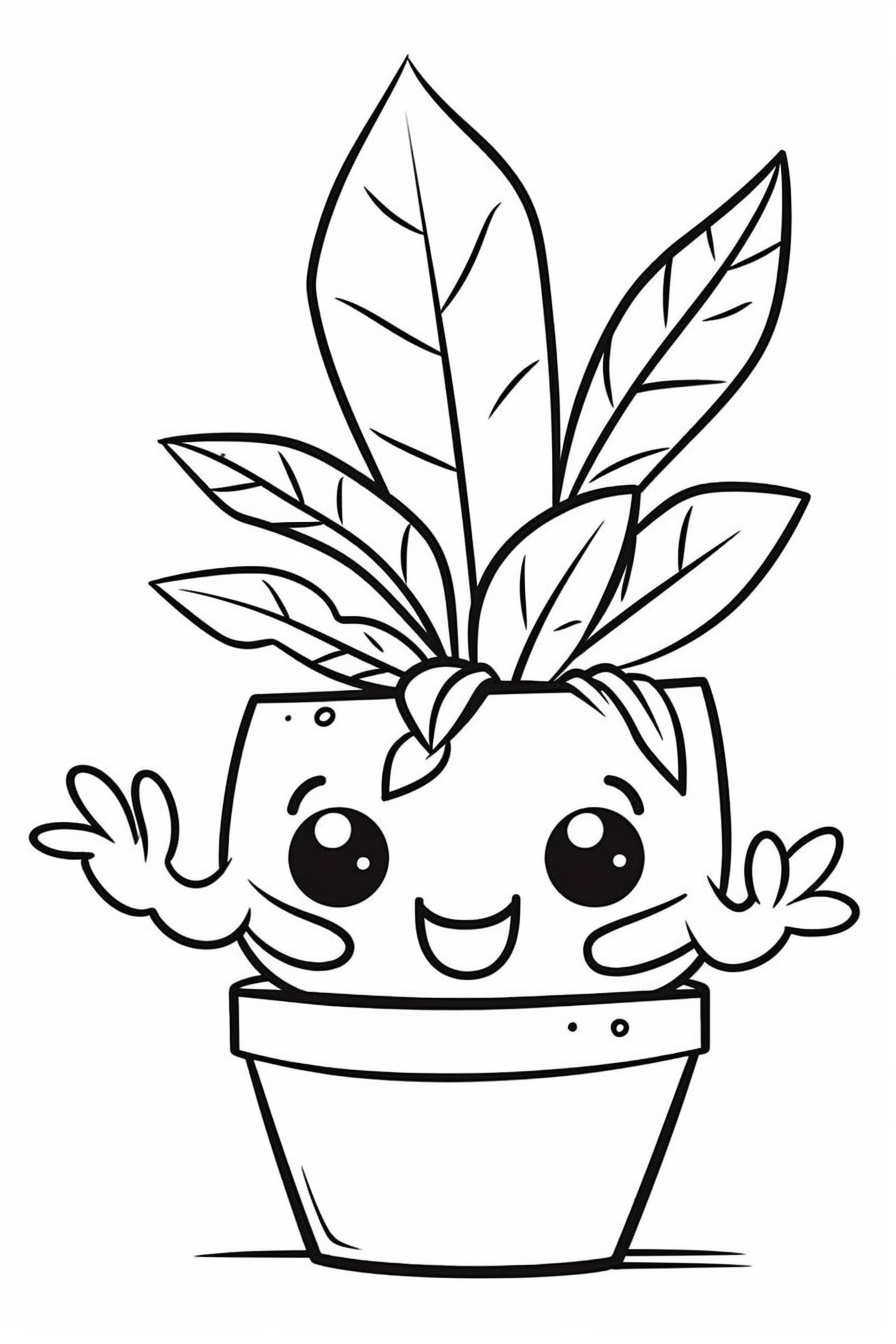 Easy Cute Flower Coloring Pages
