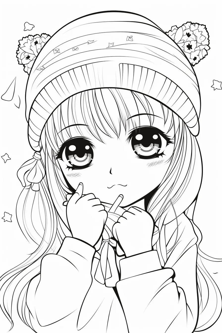 Easy Cute Girl Coloring Pages Free Printable