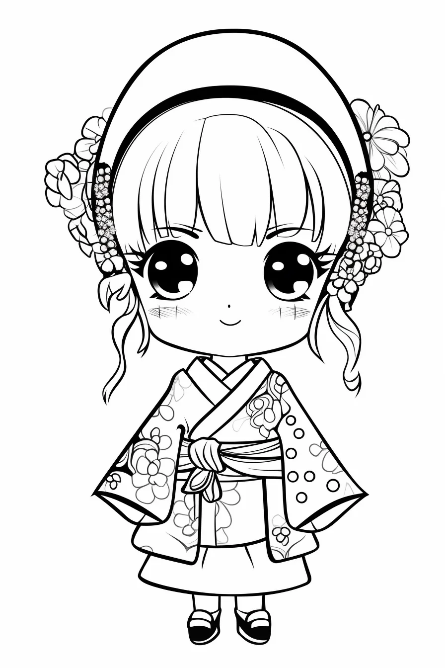 Easy Doll Coloring Pages for Girls Printable