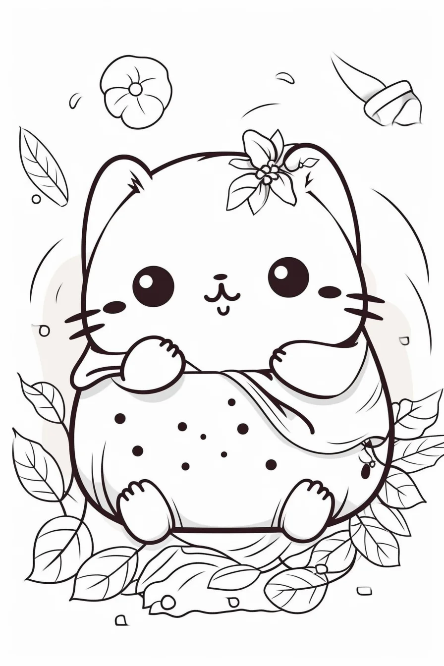 Easy Kawaii Coloring Pages