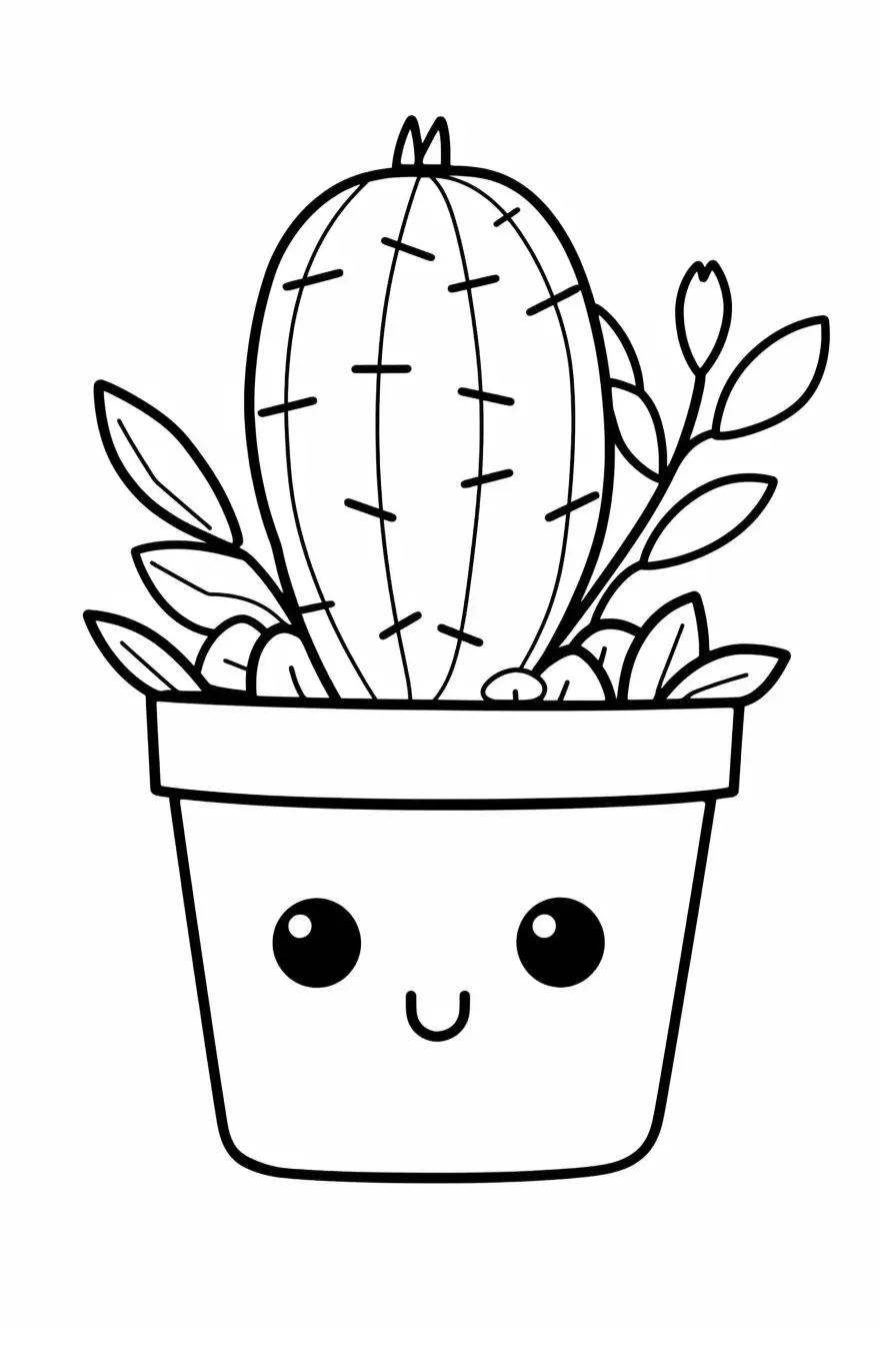 Easy Plant Coloring Pages for Kids