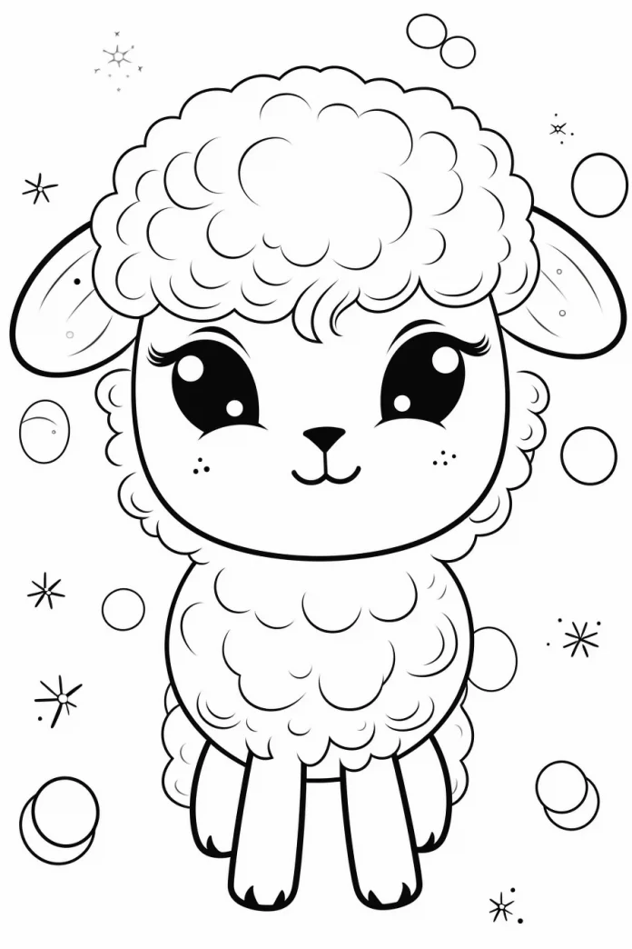 Easy Sheep Coloring Pages