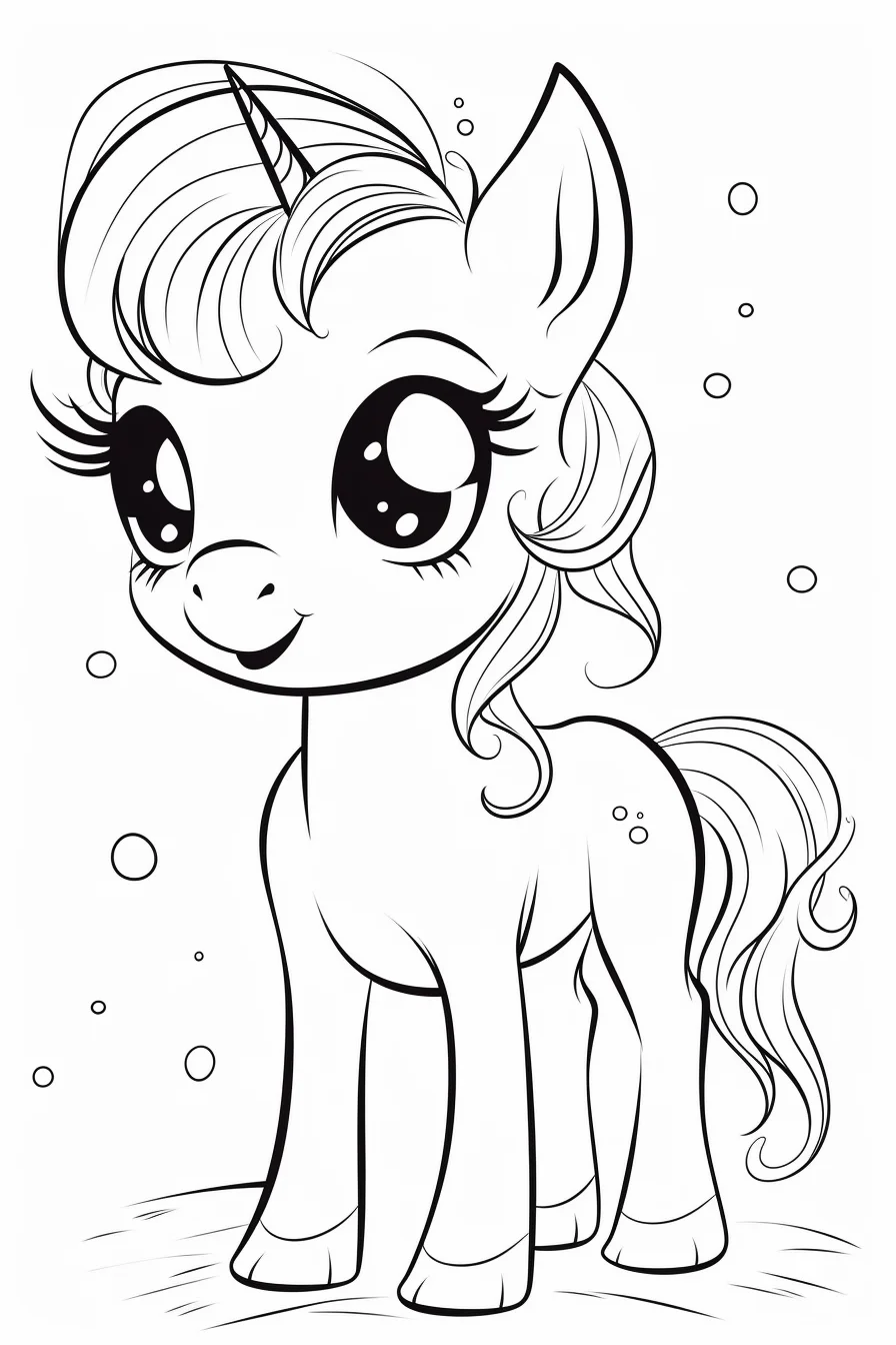 Easy cute horse coloring pages free printable