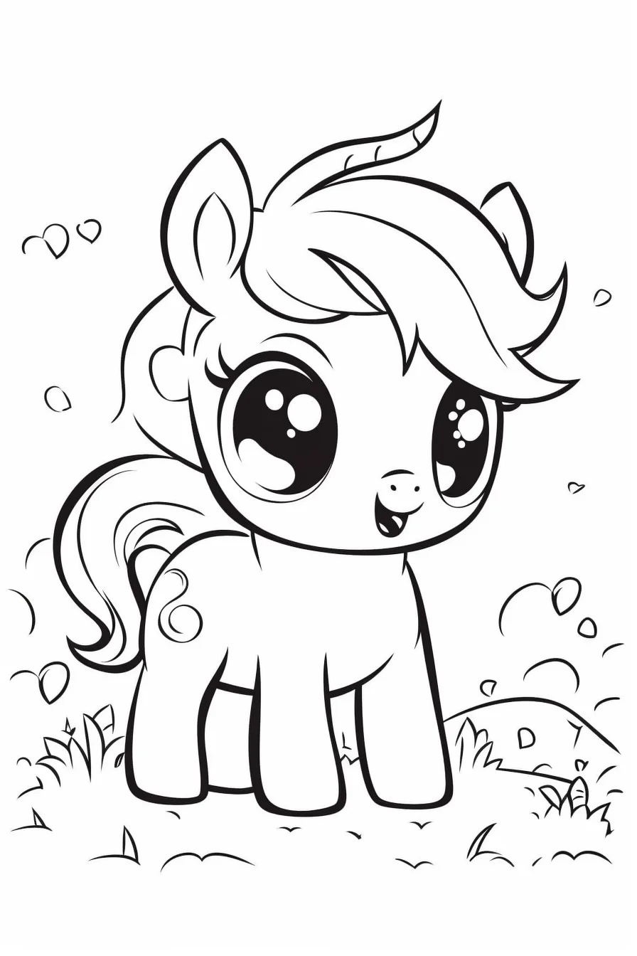 Easy Cute Horse Coloring Pages Easy Cute Horse Coloring Pages