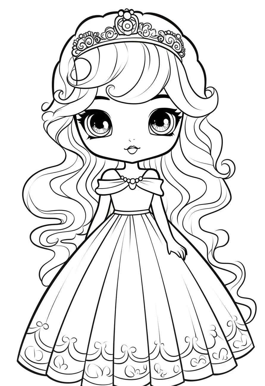 Princess Coloring Print