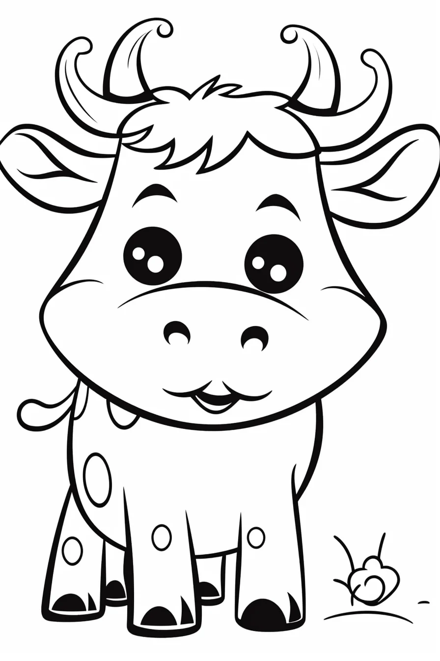 Farm Animal Cow Coloring Pages
